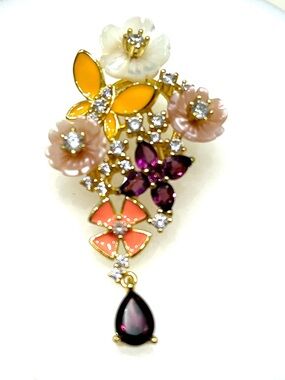 Garnet Amethyst Aquamarine Pendant